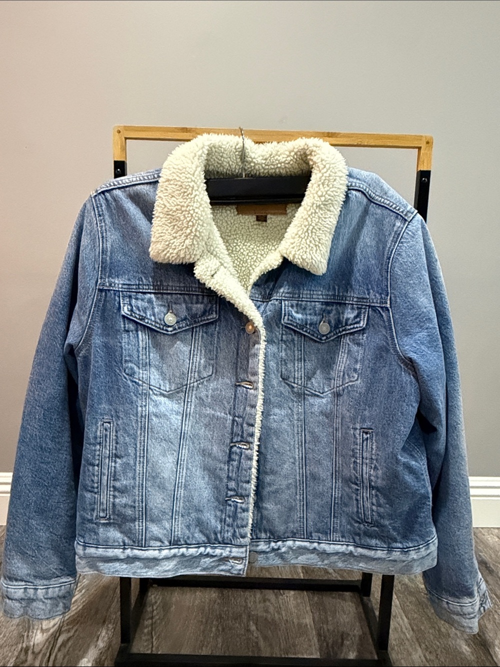 Lucky Brand Faux Sherpa-lined Denim Trucker Jacket